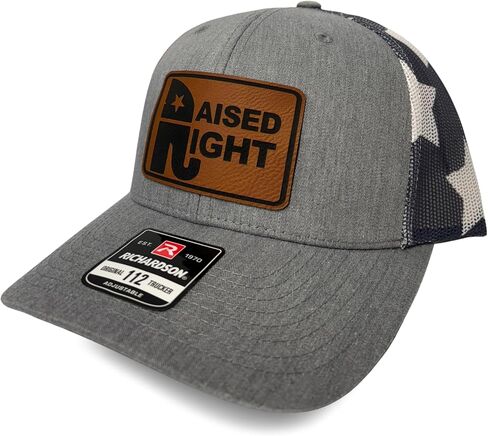 Raised Right Vintage Republican Hats for Men Adjustable Richardson Trucker Style Hat (Heather Grey) in Kuwait
