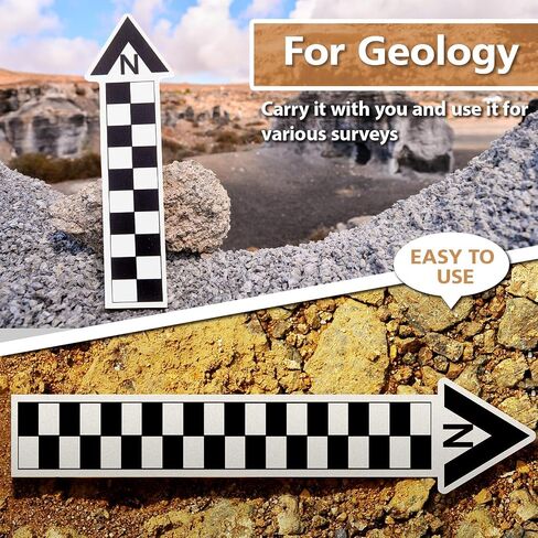 Maitys 12 Pack Archaeological North Arrow and Scale Set for Geology Photography Professional Measuring Scale Ruler with Case Archaeological Excavation Photo Reference Ruler for Artifact Documentation in Kuwait