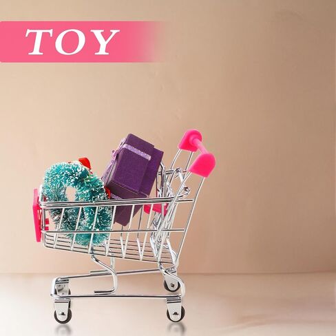 Hotop 3 Pieces Mini Shopping Cart Small Supermarket Cart Metal Shopping Utility Toys for Mode Desk Storage Decor(Pink,Purple,Light Purple) in Saudi Arabia