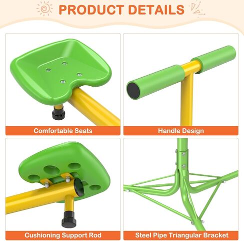 Teeter Totter ، 360 رطلا الجلوس والدوران الأرجو ، و 360 درجة دوارة ، والأطفال في الهواء الطلق للأعمار 3-9 مع ASTM السلامة شهادة in Kuwait