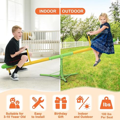 Teeter Totter ، 360 رطلا الجلوس والدوران الأرجو ، و 360 درجة دوارة ، والأطفال في الهواء الطلق للأعمار 3-9 مع ASTM السلامة شهادة in Kuwait