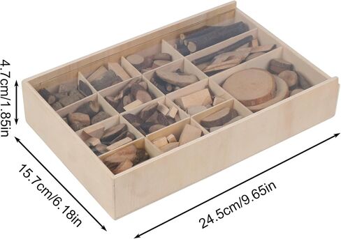 Wooden Unfinished Craft Kits Toy,Unfinished Natural Wood Slices Loose Part Play,DIY Wood Slices Kit for Toddler 3+(Small Size) in Kuwait