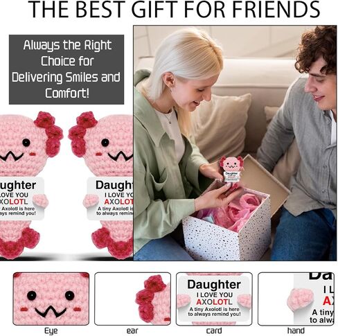 Sloth Gifts, Emotional Support Crochet Handmade Little Reminders Mental Health Gifts for Teen Women Men Friends Sisters Besties Funny Home Office Desk Decor in Kuwait