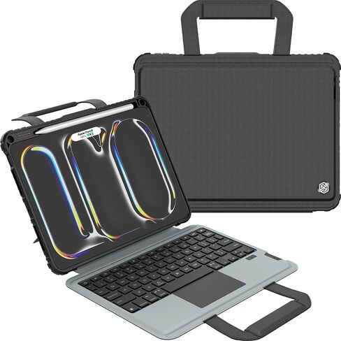 Nillkin Magic Keyboard for iPad Pro 13 Inch M4 Case 2024, Handheld Case for iPad Pro 13 Inch Case 2024 with Keyboard, Pencil Holder, Camera Protection, Three Levels of Brightness, Black in Saudi Arabia