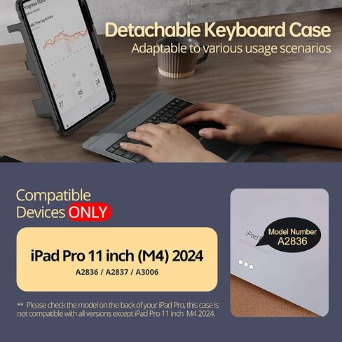 Nillkin Magic Keyboard for iPad Pro 13 Inch M4 Case 2024, Handheld Case for iPad Pro 13 Inch Case 2024 with Keyboard, Pencil Holder, Camera Protection, Three Levels of Brightness, Black in Saudi Arabia