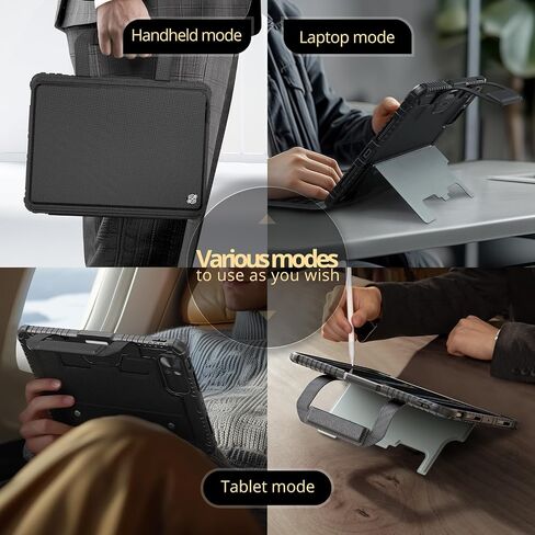 Nillkin Magic Keyboard for iPad Pro 13 Inch M4 Case 2024, Handheld Case for iPad Pro 13 Inch Case 2024 with Keyboard, Pencil Holder, Camera Protection, Three Levels of Brightness, Black in Saudi Arabia