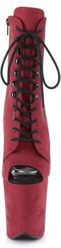 Pleaser Women's Adore 1021FS Burgundy Faux Suede Boot ، Size 10 in Kuwait