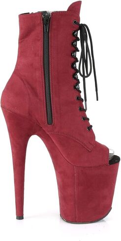 Pleaser Women's Adore 1021FS Burgundy Faux Suede Boot ، Size 10 in Kuwait