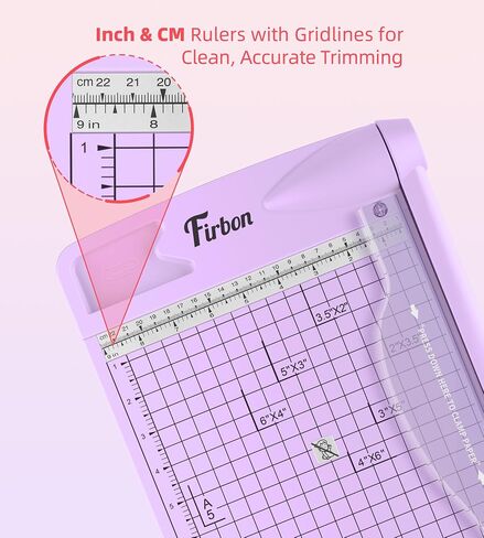 Firbon 12" Guillotine Paper Cutter, Heavy Duty 12-Sheet Capacity Trimmer for Cardstock, Photos, Scrapbooking, Office, Classroom, Studio (Gray) in Saudi Arabia