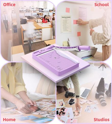 Firbon 12" Guillotine Paper Cutter, Heavy Duty 12-Sheet Capacity Trimmer for Cardstock, Photos, Scrapbooking, Office, Classroom, Studio (Gray) in Saudi Arabia