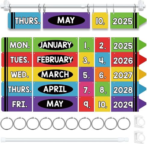 73PCS Classroom Flip Calendar Bulletin Board With Holder for Teacher Classroom ، Flip Flip Calendar تشمل بطاقات أسبوع لمدة أسبوع لمستلزمات المعلمين ما قبل المدرسة اللوازم المدرسية in Kuwait