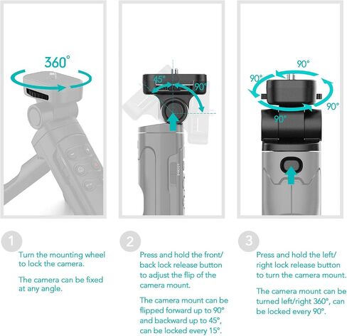for Sony Vlog Shooting Grip Tripod with OLED Screen & Rechargeable Wireless Camera Remote - Zoom/Focus Control for ZV-1, ZV-E10,ZV-1F, A6100, A6400, A6700,A7IV,RX100 VII,A9,A9 II,FX3 in Saudi Arabia