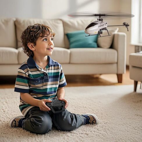 VEVOR RC Helicopter, 2.4GHz Remote Control Helicopter with Gyro, 4-Channel RC Airplane for Beginner, Wing Lights & One-Key Takeoff/Landing, Flying Plane Toys for Kids Ages 8 and up in Saudi Arabia