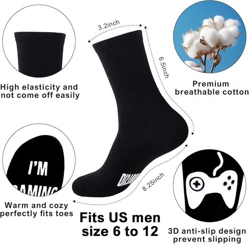 GOAUS Gamer Gifts Funny Socks, Light Up Gaming Pillow Cover 18x18 inch Dual Pockets, Fathers Gifts for Men Dad Teens Teenage Boys Son Boyfriend in Kuwait