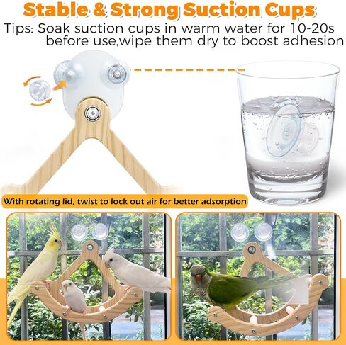 Bird Perch Toy, Interactive Rocking Parakeet Toys and Perches, Wooden Exercise Wheel Cockatiel Toys, Intelligence Puzzle Birds Enrichment Toy for Parrot, Bird Cage Accessories Perch for Budgies Conure in Saudi Arabia