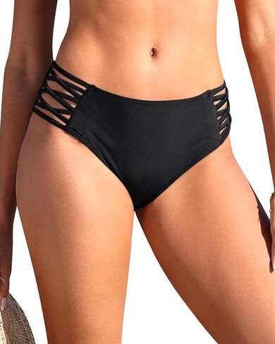قيعان Zmart Strappy Bikini - التغطية الكاملة للنساء بدلة السباحة في منتصف الخصر in Saudi Arabia