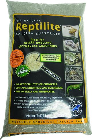 CaribSea Reptiles Calcium Substrate Sand - 20 lb Each - Natural White Sand for Reptile Terrariums, Promotes Healthy Habitat & Optimal Calcium Levels (Pack of 2) in Saudi Arabia
