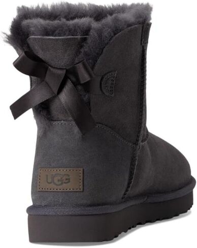 UGG Women's MINI Bailey Bow II Fashion Boot, Obsidian, 10 in Saudi Arabia