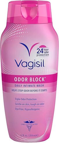 Vagisil Feminine Wash for Intimate Area Hygiene, Odor Block, Gynecologist Tested, Hypoallergenic, 16.9 oz with Pump (Pack of 2) in Kuwait