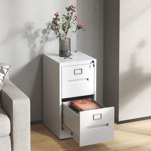 3 خزانة ملفات درج مع فتحة القفل والبطاقة ، خزائن ملفات رأسية فولاذية لمكتب المنزل ، خزائن الملفات المعدنية الصغيرة لتعليق ملفات حجم الحروف القانونية ، التجميع المطلوبة (أسود) in Kuwait