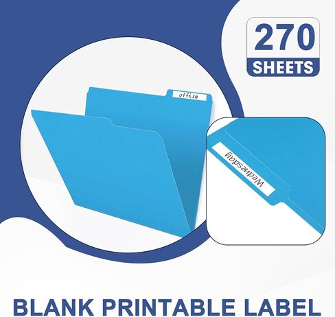 File Folder, PANDRI 270 Pack File Folder, 1/3 Cut Tab, Letter Size, Filing Folder for Office School Business, Manila in Saudi Arabia