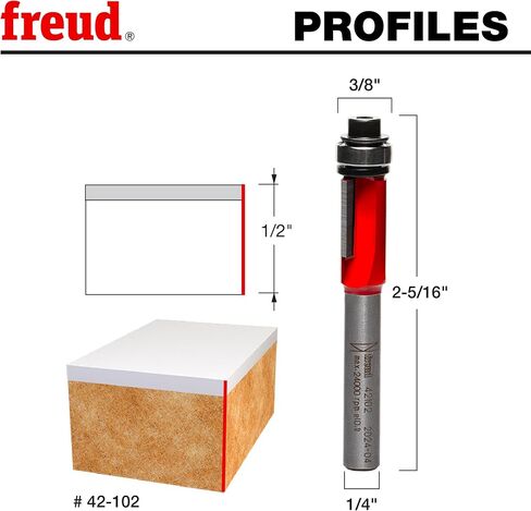 Freud 42-102: 3/8 "(DIA.) BETING BIT DILUSH BIT مع 1/4" شانك ، 2-5/16 "الطول الكلي in Saudi Arabia