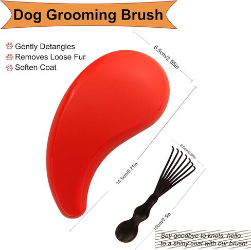 Puppy Brush for Small Dogs - Soft Dog Brush (Pink) in Saudi Arabia