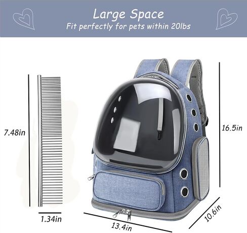 Cat Carrier with Groomer, Breathable Cat Bubble Carrier for Cats or Small Dogs up to 20 lbs, Collapsible Airline Approved, Clear Cat Travel Backpack (Pink) in Kuwait