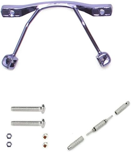 1 Pair Metal Frame Replacement Nose Bridge Eyeglasses Repair Kits Rimless Glasses Screws and 4-in-1 Screwdriver in Kuwait