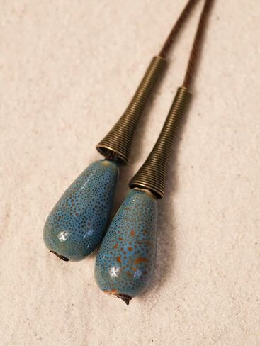 Minachi Hippie Bohemian Vintage Antique Leaf Red Green Beads Necklace ، Boho Jewelry Gift for Women in Kuwait