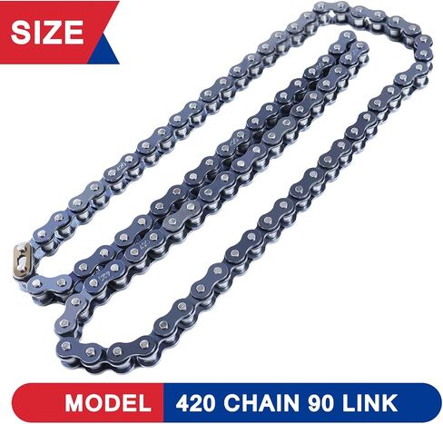 سلسلة 420 Jackshaft Chain 42 Links Mini Bike Drive Chain لـ Coleman CT200U CT200U-EX BT200X BAJA WARRIOR HEAT MINI BAJA MASSIMO MB165 MB200 BAGERICH BATION in Kuwait