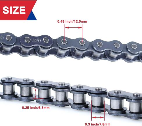 سلسلة 420 Jackshaft Chain 42 Links Mini Bike Drive Chain لـ Coleman CT200U CT200U-EX BT200X BAJA WARRIOR HEAT MINI BAJA MASSIMO MB165 MB200 BAGERICH BATION in Kuwait