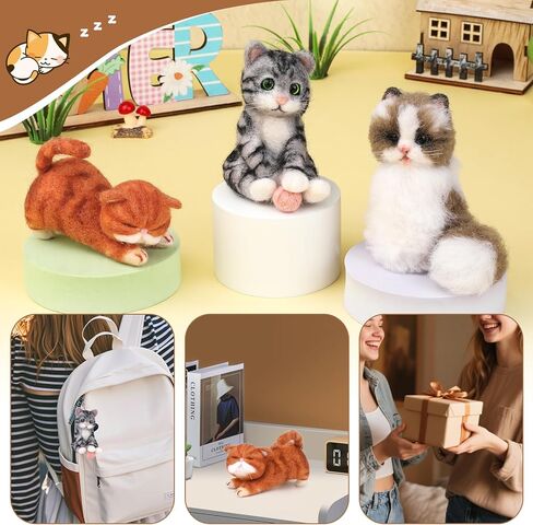 Mayboos 6 PCS Needle Felting Kit, Animal Needle Felting Beginner Kits Wool Felt Needle Felting Tools with Instruction for DIY Craft Animal Home Decoration (Cute Dog) in Kuwait