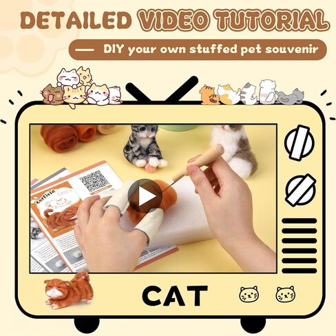 Mayboos 6 PCS Needle Felting Kit, Animal Needle Felting Beginner Kits Wool Felt Needle Felting Tools with Instruction for DIY Craft Animal Home Decoration (Cute Dog) in Kuwait