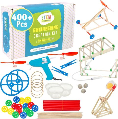 STEM Kit – 3 DIY Car Projects Powered by Rubber Bands, a Solar Cell, and a Mousetrap - STEM Kits for Kids Ages 8-14 – Educational DIY Kit for Classroom, Homeschool, Science Projects, or Gifts in Saudi Arabia