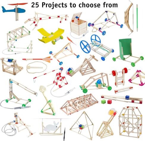 STEM Kit – 3 DIY Car Projects Powered by Rubber Bands, a Solar Cell, and a Mousetrap - STEM Kits for Kids Ages 8-14 – Educational DIY Kit for Classroom, Homeschool, Science Projects, or Gifts in Saudi Arabia
