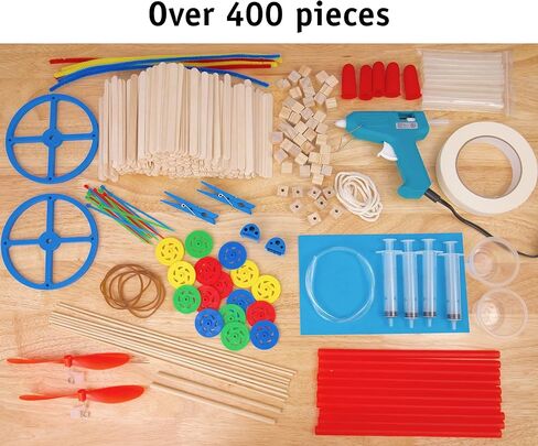 STEM Kit – 3 DIY Car Projects Powered by Rubber Bands, a Solar Cell, and a Mousetrap - STEM Kits for Kids Ages 8-14 – Educational DIY Kit for Classroom, Homeschool, Science Projects, or Gifts in Saudi Arabia