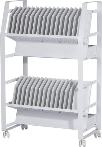 عربة Chromebook Open Charging Cart ، 32 عربة شحن الأجهزة المحمولة لأجهزة iPad ، وأجهزة الكمبيوتر المحمولة ، وكتب chromes ، وتوافق مع أي حجم شاشة ، وفتحات الوصول السهلة ، وفواصل القابلة للإزالة ، وحماية الطفرة in Kuwait