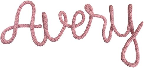 Personalised Knit Name Sign, Knitted Wire Name, Knit Wire Word, Wire Rope Sign, Nursery Name Sign, Baby Name Reveal Sign, Cord Name Sign (6-7 Letters) in Saudi Arabia