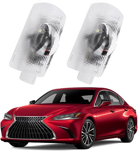 2-Pack Car LED Door Lamp Logo Projector Courtesy Welcome 3D Shadow Light for Lexus RX/GX/GS/is/LS/LX/LM/RC/UX/ES Auto Accessories 2006-2025 in Kuwait