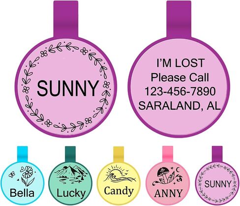 Silent Dog ID Tags, Personalized Engraved Silicone Dog and Cat Name Pet ID Tags, Lightweight and Waterproof, Soundless No More Jingling Tags(Bone, 1 PCS) in Kuwait