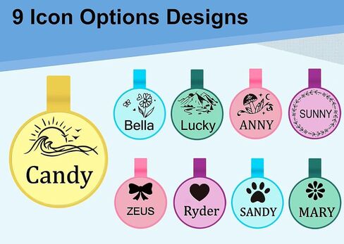 Silent Dog ID Tags, Personalized Engraved Silicone Dog and Cat Name Pet ID Tags, Lightweight and Waterproof, Soundless No More Jingling Tags(Bone, 1 PCS) in Kuwait