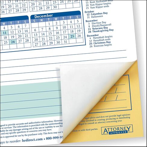 2025 Time Off Request and Approval Form, Small (5 1/2" x 8 1/2"), 2-Part, Pack of 50 in Saudi Arabia