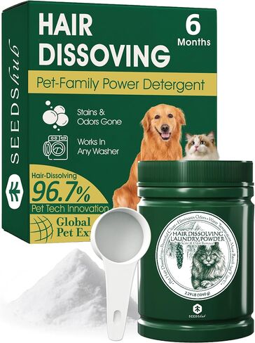 سبلة شعر الحيوانات الأليفة للغسالة ، مزيل الشعر للحيوانات الأليفة للغسيل ، معدل الذوبان 96.7 ٪ ، مزيل شعر القط والكلاب ، 12 كيس ، ما يصل إلى 12 شهرًا من الاستخدام ، هو/أعلى/الحمل الأمامي متوافق in Kuwait