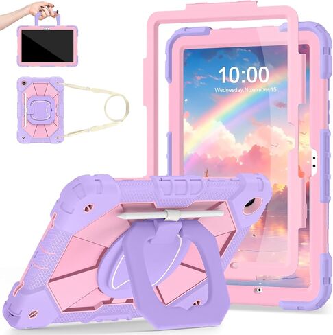 حافظة لجهاز جالاكسي تاب A9 بلس مقاس 11 بوصة مع واقي شاشة/حامل دوار/حامل قلم، غطاء مقاوم للصدمات من الدرجة العسكرية لجهاز سامسونج جالاكسي A9+/A9 بلس اللوحي (SM-X210/X216/X218) in Kuwait