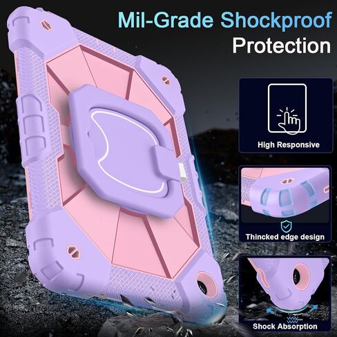 حافظة لجهاز جالاكسي تاب A9 بلس مقاس 11 بوصة مع واقي شاشة/حامل دوار/حامل قلم، غطاء مقاوم للصدمات من الدرجة العسكرية لجهاز سامسونج جالاكسي A9+/A9 بلس اللوحي (SM-X210/X216/X218) in Kuwait