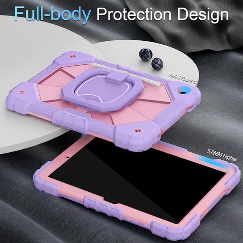 حافظة لجهاز جالاكسي تاب A9 بلس مقاس 11 بوصة مع واقي شاشة/حامل دوار/حامل قلم، غطاء مقاوم للصدمات من الدرجة العسكرية لجهاز سامسونج جالاكسي A9+/A9 بلس اللوحي (SM-X210/X216/X218) in Kuwait