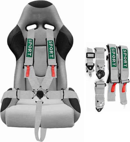 5 Point Racing Harness Seat Belt SFI Approved Seat Protection Heavy Duty Shoulder Pads Quick Release Cam Lock Latch Mechanism Fit Go-Kart Racing Car UTV ATV Blue in Saudi Arabia