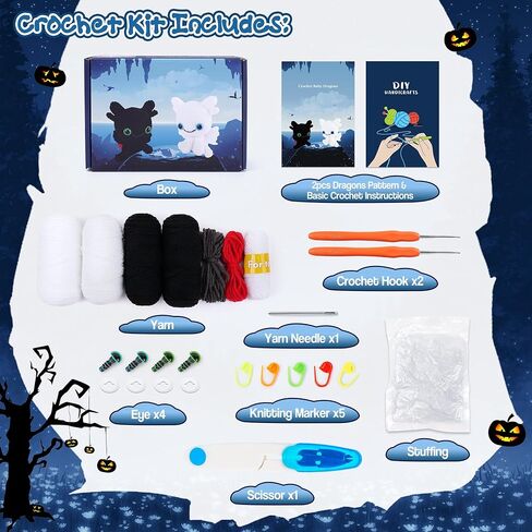 طقم الكروشيه للمبتدئين والأرنب والحيوانات الكروشيه مع دروس فيديو خطوة بخطوة ، مجموعة من الكروشيه للمبتدئين ، مجموعة الكروشيه المبتدئين للأطفال والكبار ، مجموعة حياكة الحيوانات المحشوة DIY in Kuwait