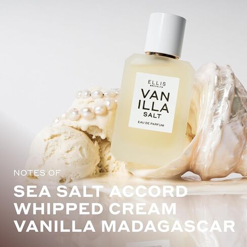 Ellis Brooklyn Salt Eau de Parfum, Fragrance with Ambergris, Tahitian Tiare, Ylang Ylang & Sandalwood - Tropical, Sensual Scent for Women - Vegan, Cruelty-Free Paraben-Free, 50ml / 1.7oz in Kuwait